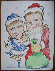 Дед мороз и снегурочка с сигаретой